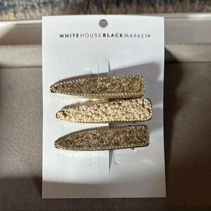 White House Black Market Gold Hair Clips